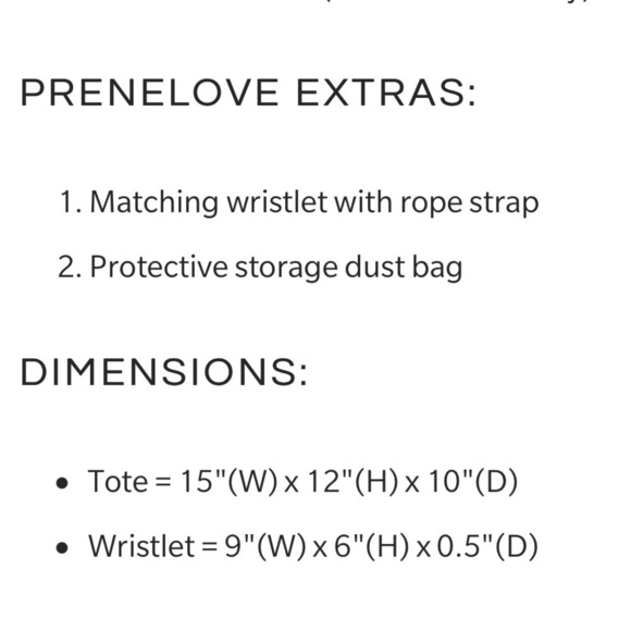 PreneLove neoprene tote and wristlet bag set, new with tags and dust bag - Picture 8 of 12